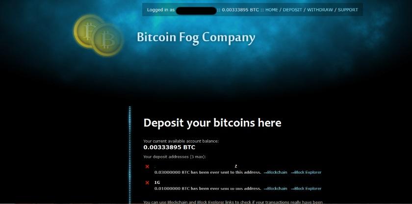 Bitcoin Fog Page