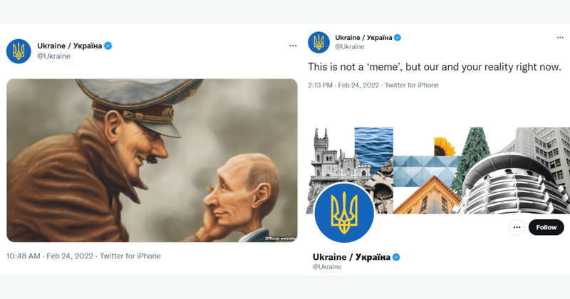 Ukraine twitter post
